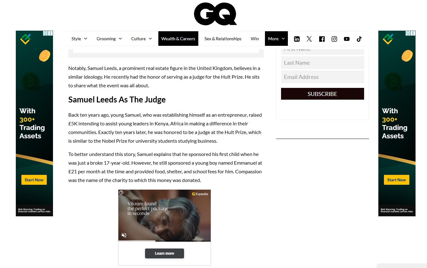 Get featured in GQ magazine