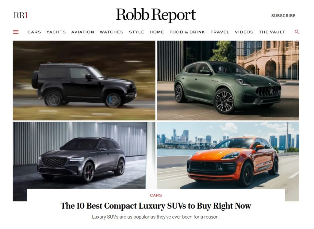 Get Published Robb Report