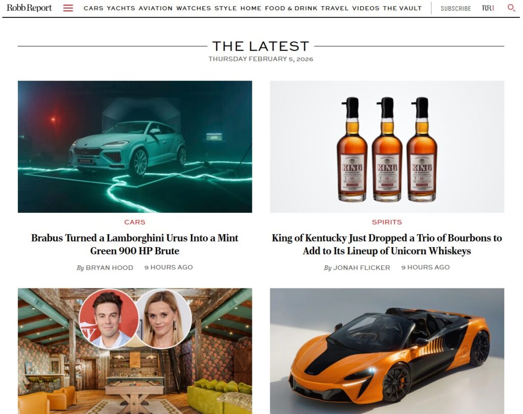 Get Published Robb Report